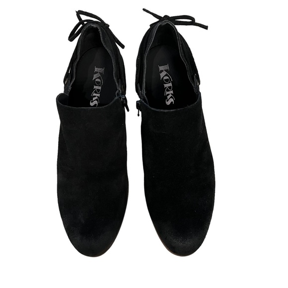 NEW without Box Korks Lydney Black Leather Ankle Bootie Size 7.5 - Picture 2 of 8